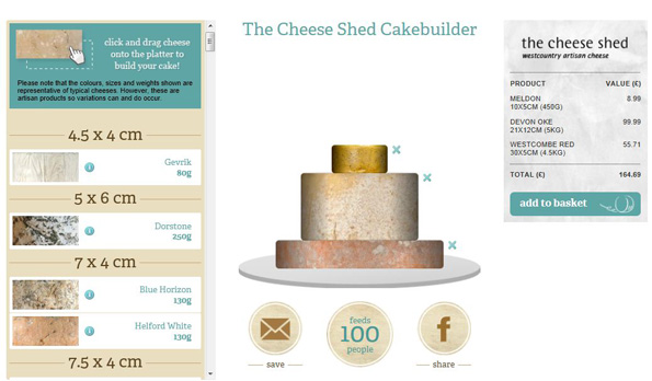 Cakebuilder tool fra The Cheese Shed