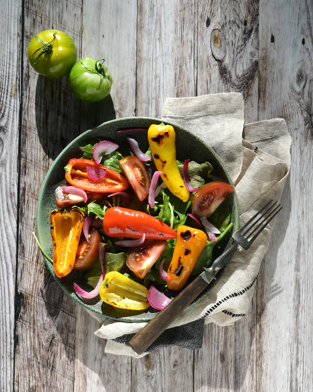 Salat med halloumi